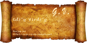 Góg Virág névjegykártya